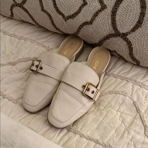 Soda Women's Tan Buckle Mules